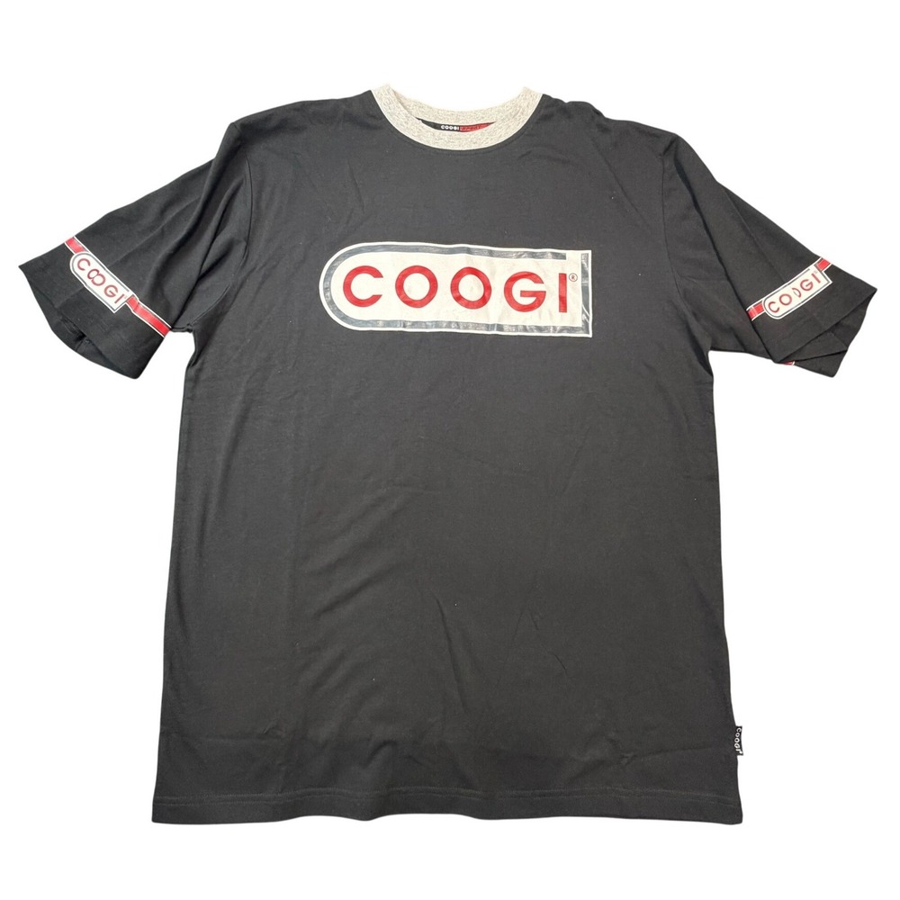 Vintage Y2K COOGI Australia Sport‎ Black Short Sleeve T Shirt Size L NWOT